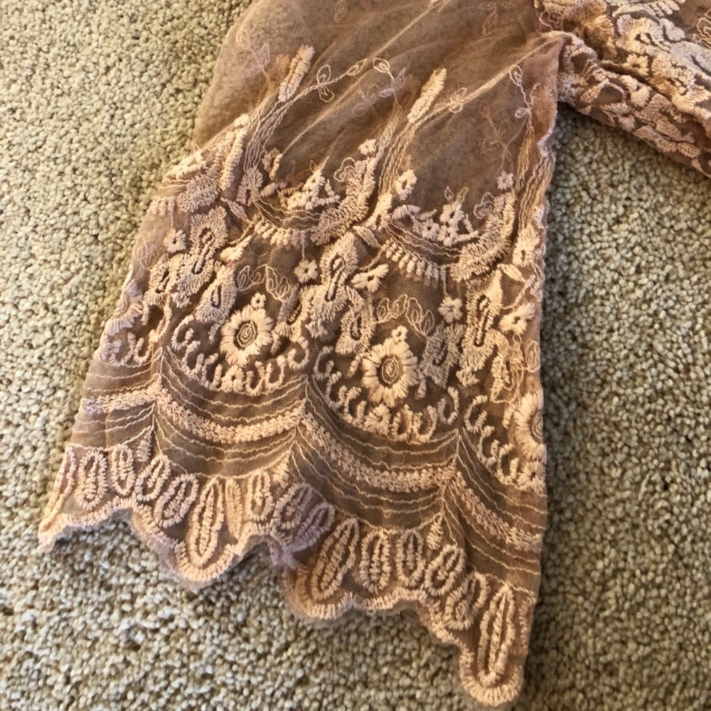 Embroidered Mesh Duster - Picture 4 of 6